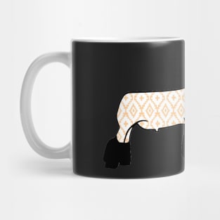 Rustic Yellow Aztec Market Wether Lamb Silhouette 2 - NOT FOR RESALE WITHOUT PERMISSION Mug